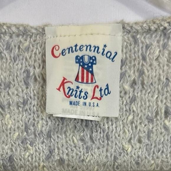 American Vintage Centennial Knits Ltd textured sweater large collar size medium - Picture 5 of 16